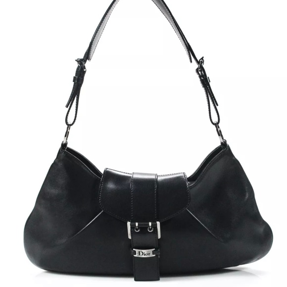 Christian Dior Black Leather Baguette 